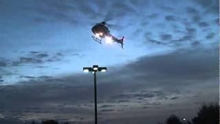 LOS ANGELES POLICE DEPARTMENT (LAPD) HELICOPTER landing at Warner Center