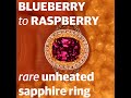 Gia certified 453ct blueberry to raspberry unheated sapphire ring