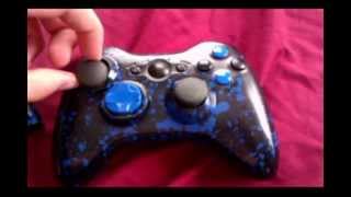 Black And Blue Xbox 360 Splatter Controller