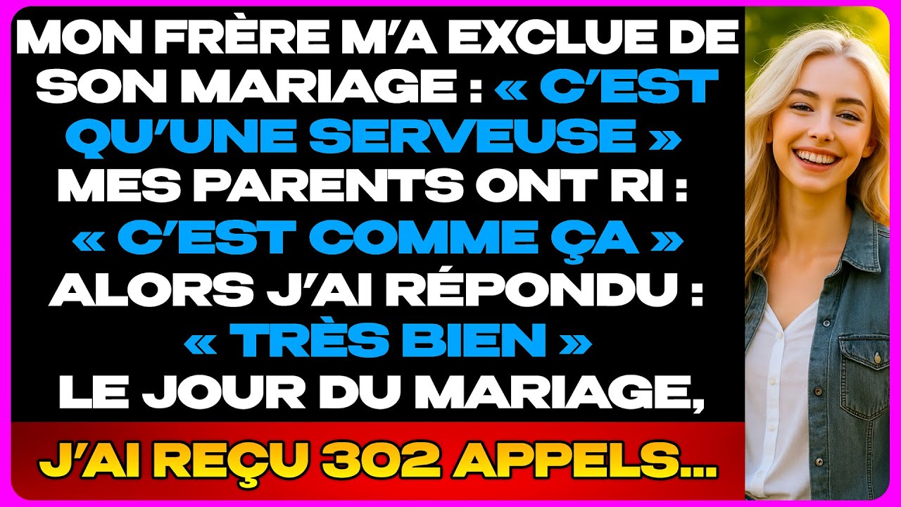 Mon Frère M’A Écartée De Son Mariage Parce Que J’Étais “Juste Une Serveuse”… Jusqu’À Ce Que Tout..