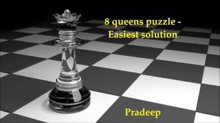 8 queens puzzle - Easiest solution