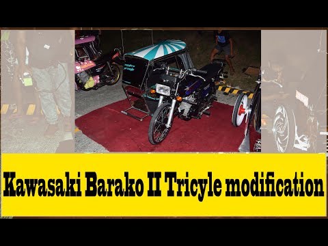Tricycle in the Philippines: Kawasaki Barako II Tricyle modification @ArnoldSYoutubePage