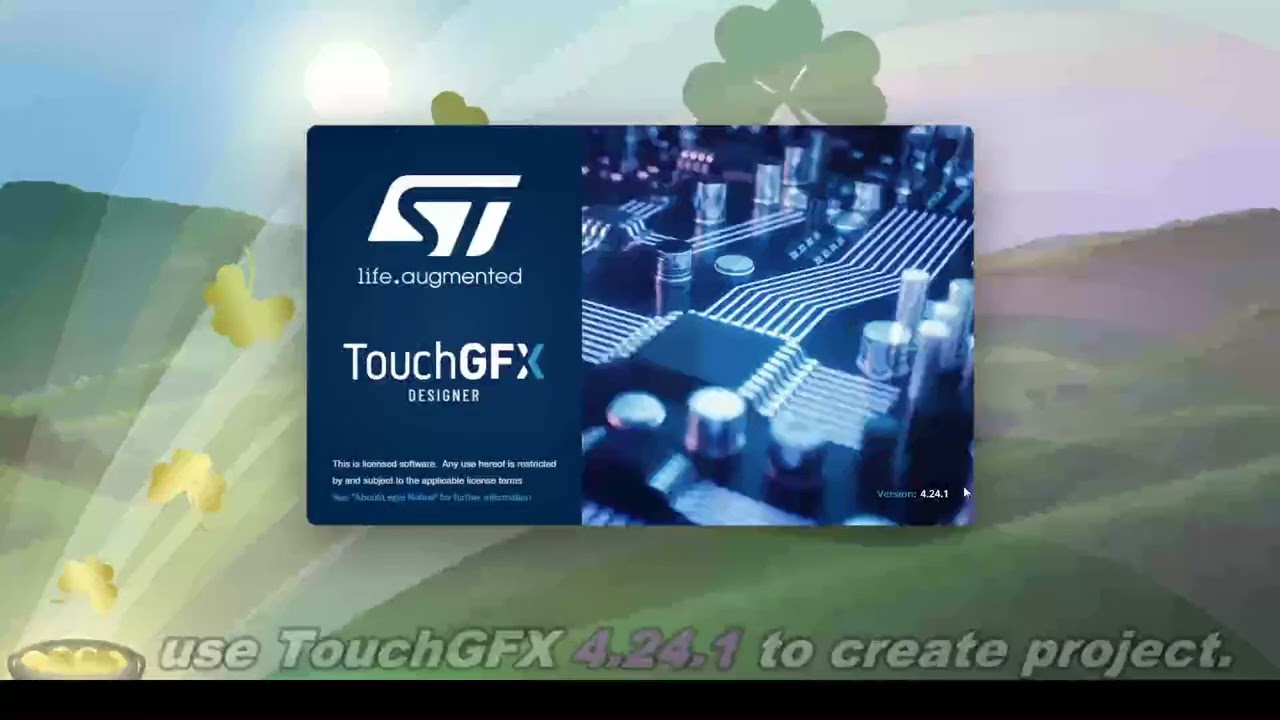 "touchgfx 4.24.1 project issue" The operation process of this issue