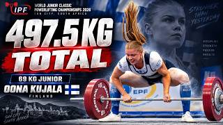 OONA Kujala 🇫🇮 — 497.5KG TOTAL at 69KG! | IPF World Junior Classic Powerlifting 2026
