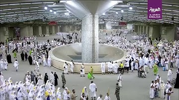 Hajj, pilgrims symbolically ..Stone Devil..in last major ritual