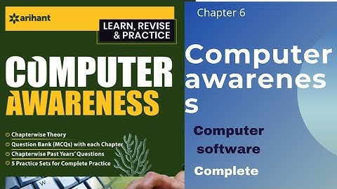 Chapter:6 Computer Software ( by arihant)Sbi ibpspo clerk,ssc railways,allexam#jkpsi #jkssb