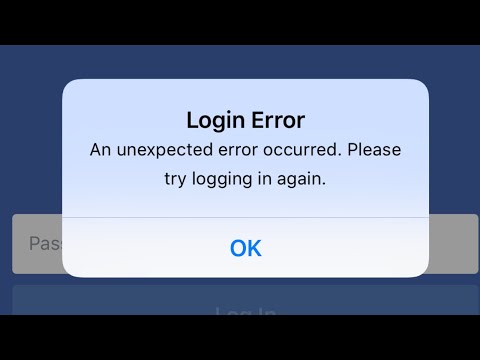 iPhone | Fix Facebook Login Error An Unexpected Error Occurred Please Try Logging in Again iPhone
