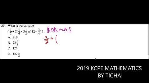 2019 KCPE MATHEMATICS QUESTION 30