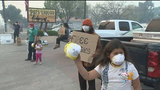 Smoke Inundates Ojai Residents As Wind Dies Down