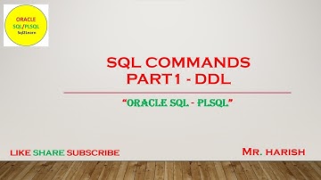 Oracle SQL Commands Part1 - DDL