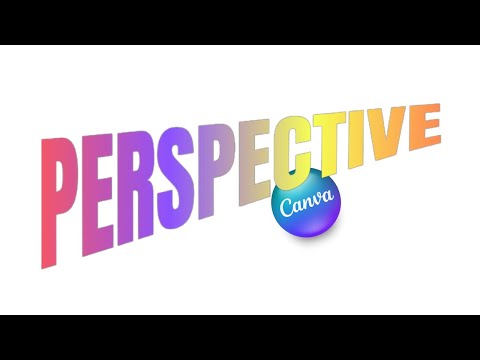 Canva Text Effect Perspective Typography Tutorial with Gradient Color