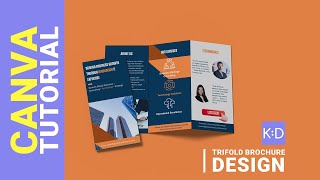 Corporate Trifold Brochure Design Tutorial in Canva | Step by Step Guide