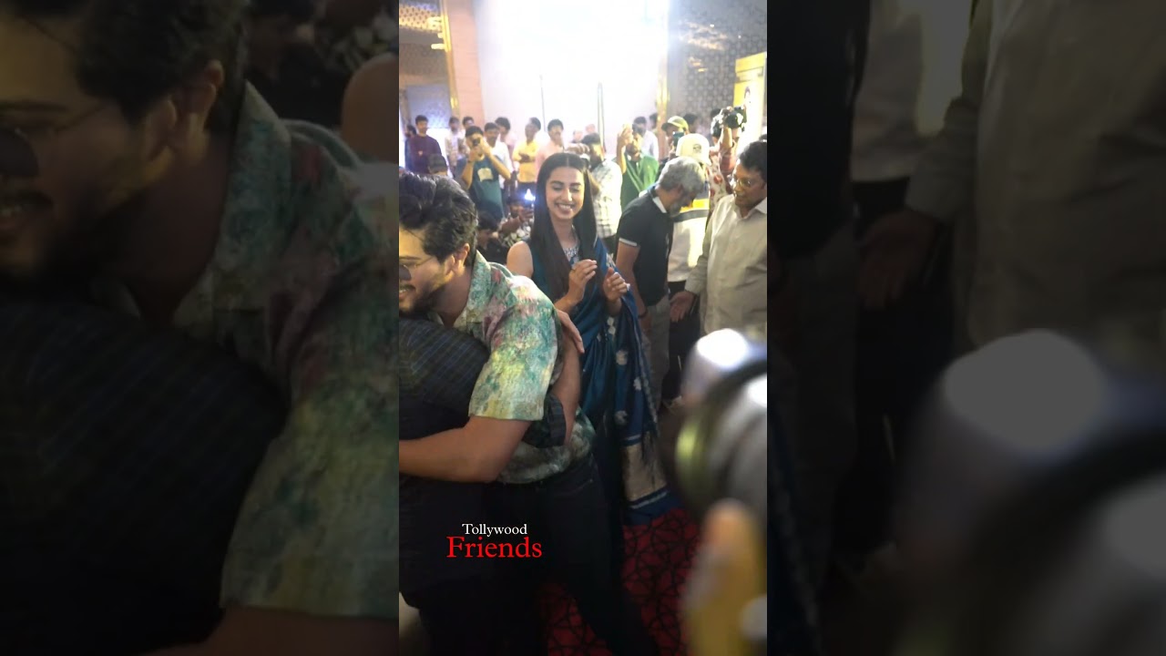 Dulquer salmaan Meenakshi Chaudhary sweet hug🤗 ll Lucky bhaskar success meet