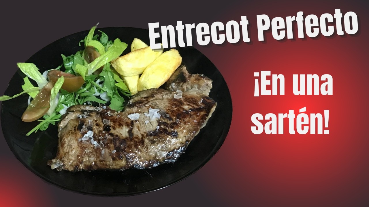 Cómo cocinar un ENTRECOT de VACA perfecto a la SARTÉN 🥩 CHULETÓN marcado y al punto