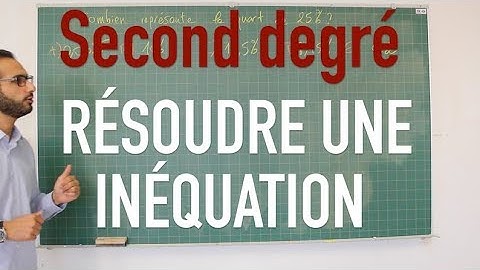 Second degré - Résoudre une inéquation