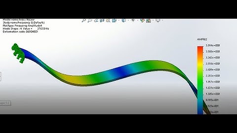Vibration Analysis of cantilever beam without mass using SolidWorks.