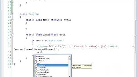 Parameterized ThreadStart