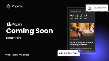 Shopify Coming soon page example in PageFly (Legacy Editor)