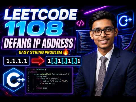 LeetCode 1108 🔥 Defanging an IP Address | Easy C++ Solution Explained