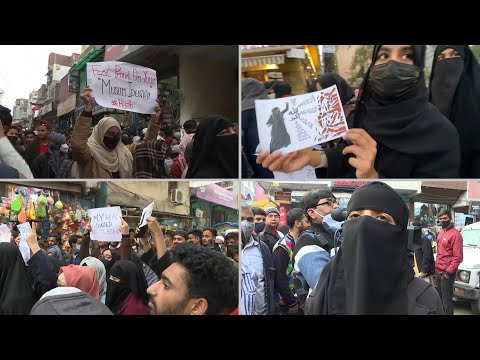 'Not scared!' Young Muslim women in India protest hijab ban | AFP