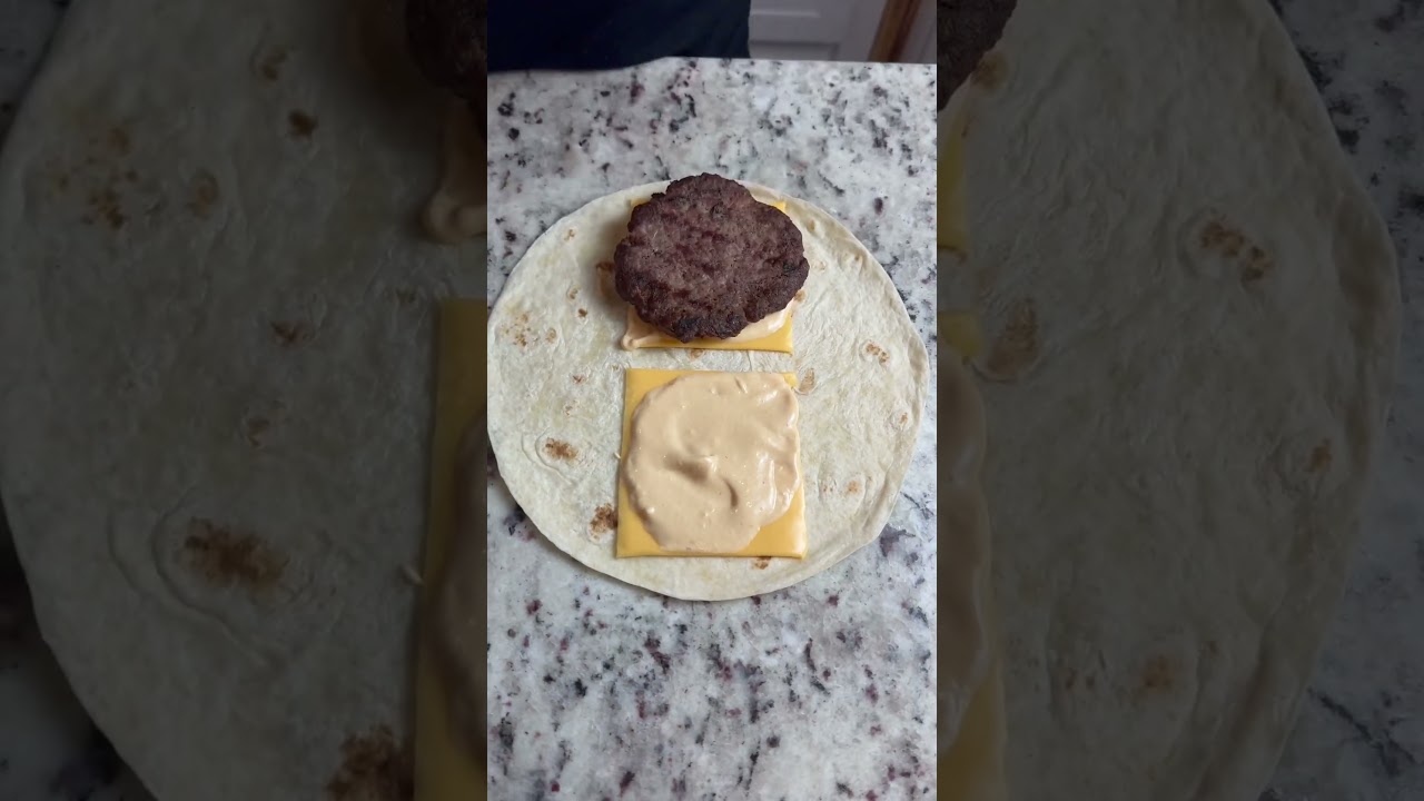 Easy and delicious cheeseburger wrap 