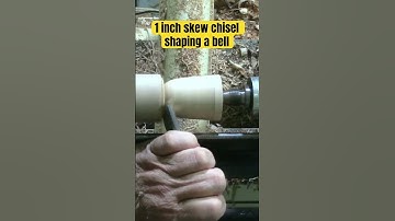 Turning a Wooden Bell with a 1” Skew Chisel #WoodTurning #Turning #SkewChisel