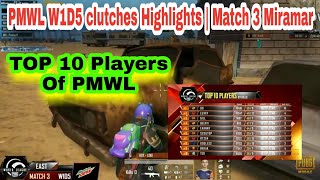 PMWL East W1D5 highlights - Super weekend Pubg Mobile World League Season zero 2020 | Match3 Miramar