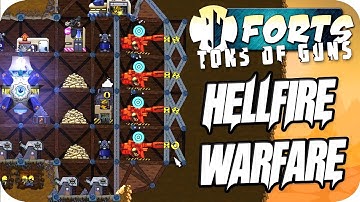 Forts Multiplayer 4v4 Gameplay Hellfire Cannons Canyon
