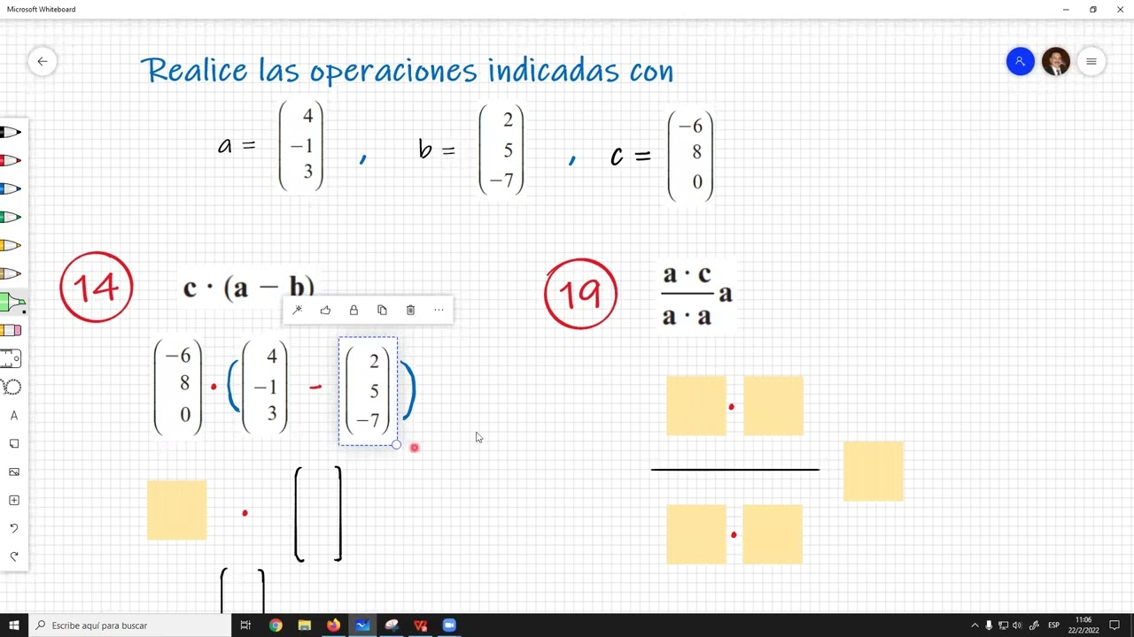 Vectores y matrices #7 2.2 Productos vectorial y matricial