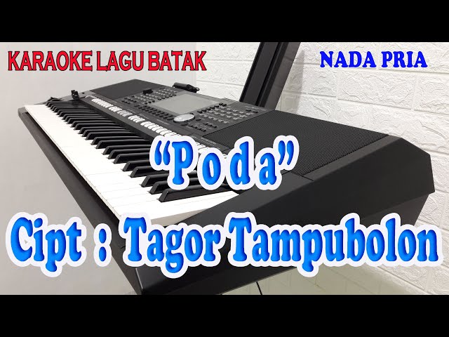 PODA ll KARAOKE LAGU BATAK ll NADA PRIA F=DO class=