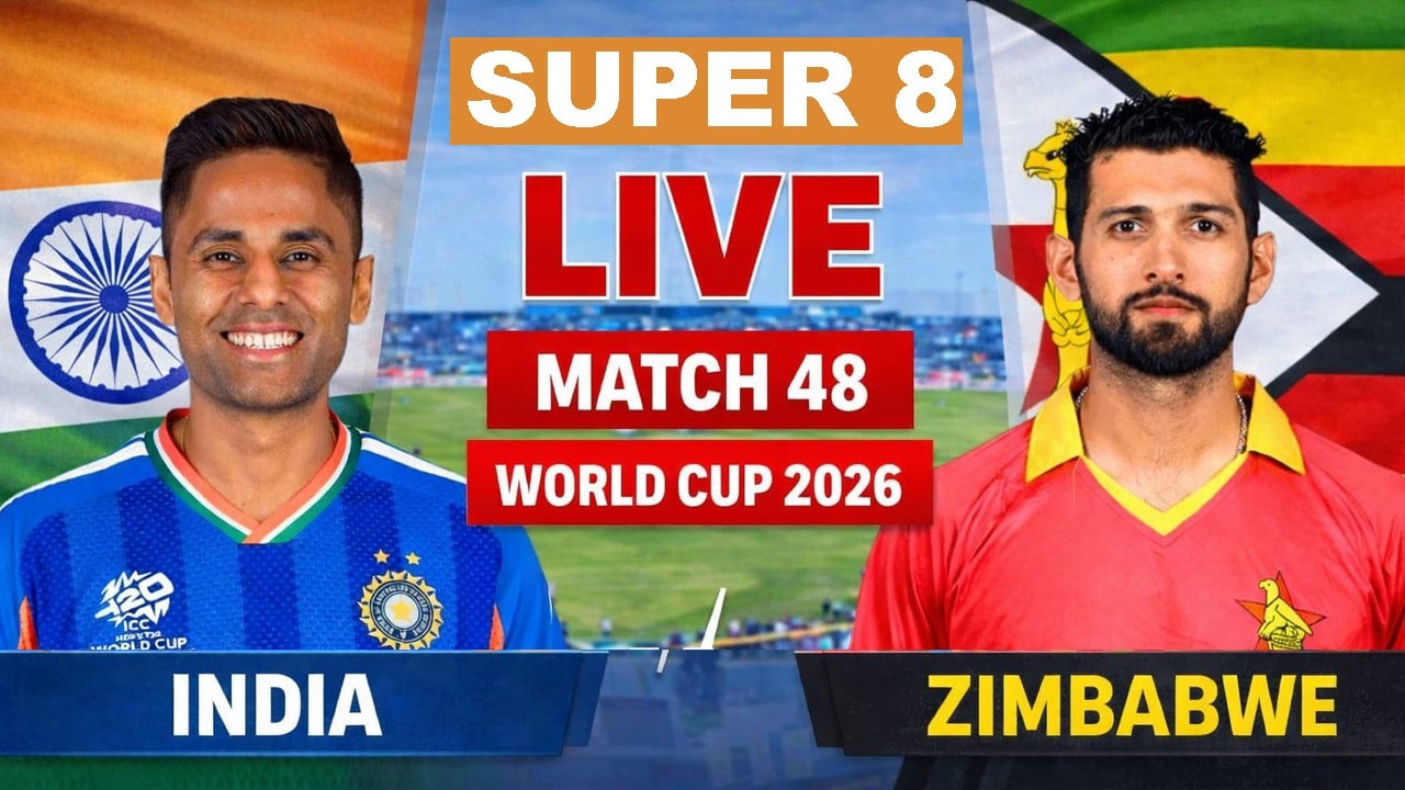 Live: IND Vs ZIM T20 WC Match | Live Cricket Match Today| IND vs ZIM 48th T20 1st innings #livescore