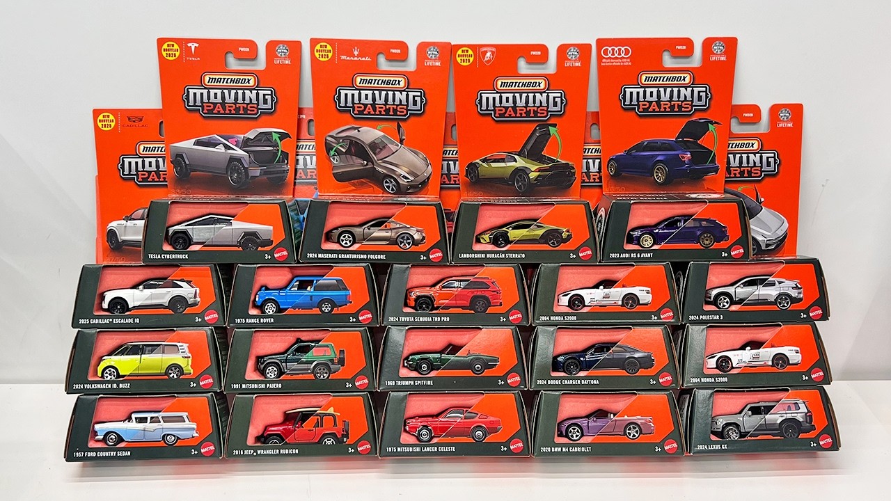 2025 Matchbox Moving Parts MEGA UNBOXING - Maserati GranTurismo, Cybertruck, Sequoia TRD PRO & More