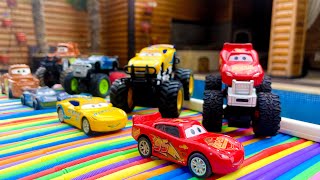 Looking For Lightning McQueen: Tow Mater, Dinoco King, Cruz Ramirez, Jackson Storm cars toy