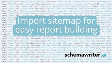 How to add sitemap to company for fast report making