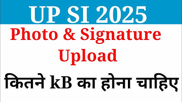 UP SI 2025 photo and signature upload #upsi