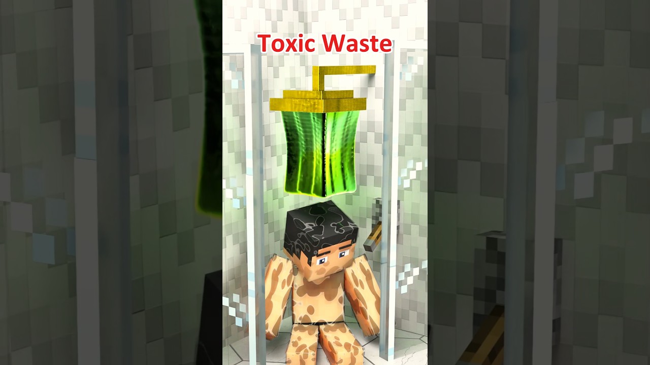 Steve in Shower 🚿 3D Fluid Simulation 💦