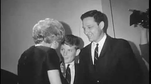 Marvella Bayh speaking at Ball State University two-year secretarial graduation, 1968-10