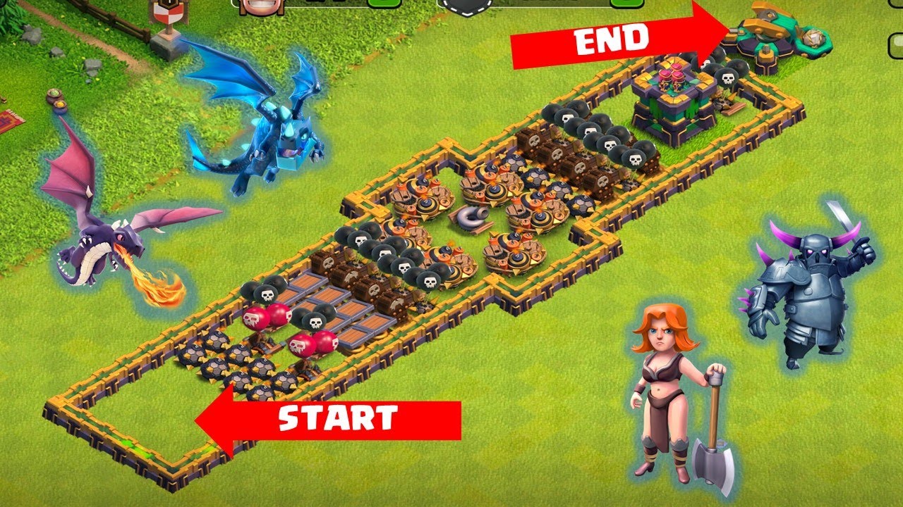 All Traps vs All troops - Clash of clans