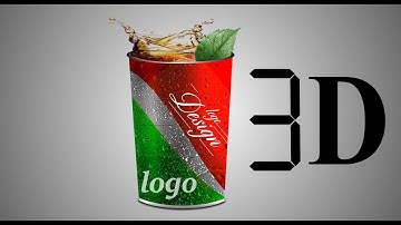 GIMP TUTORIAL : DESIGN 3D - CUP  SOFT DRINK-REALISTIC LOGO/NO PHOTOSHOP/NO ILLUSTRATOR