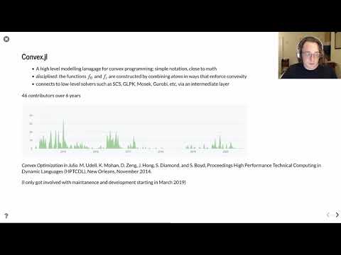 JuliaCon 2020 | Convex.jl: where are we and where do we want to go? | Eric P. Hanson