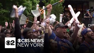 Knicks fans go crazy at MSG watch party