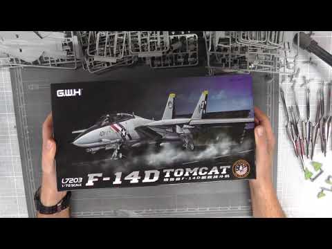GWH : F-14D Tomcat : 1/72 Scale Model : In Box Review - YouTube