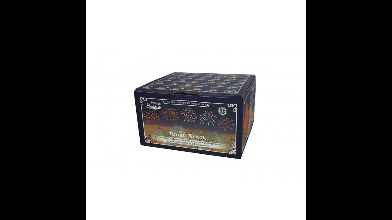 Funke Roter Baron 100 Schuss 2687-FC30-100-21 www.pyrothron.com Ganzjahresfeuerwerksladen Köpenick