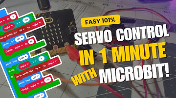 Servo Control in 1 Minute With Microbit #easy #fun #servomotor #steam #microbit #makecode #diy #code