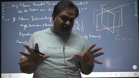 IIT JEE MATHS - 3D CO-ORDINATE GEOMETRY - LECTURE 7 - TWO PLANES, FAMILY OF PLANES, ANGLE BISECTOR