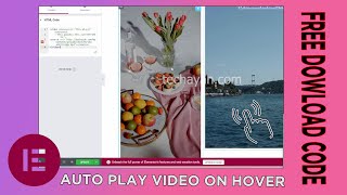 How to Auto Play Videos on Hover Using Elementor through HTML code