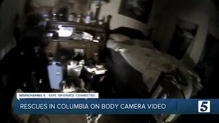 Body cam footage shows fire rescue