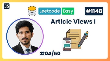 Article Views I | LeetCode SQL Problem 4/50 | 1148 | Easy