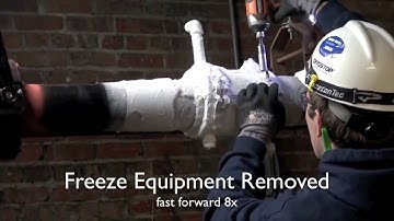 Freezing a 4-Inch Pipe That