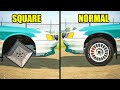Square Wheels vs Normal Wheels - Beamng drive | SpeedRolls